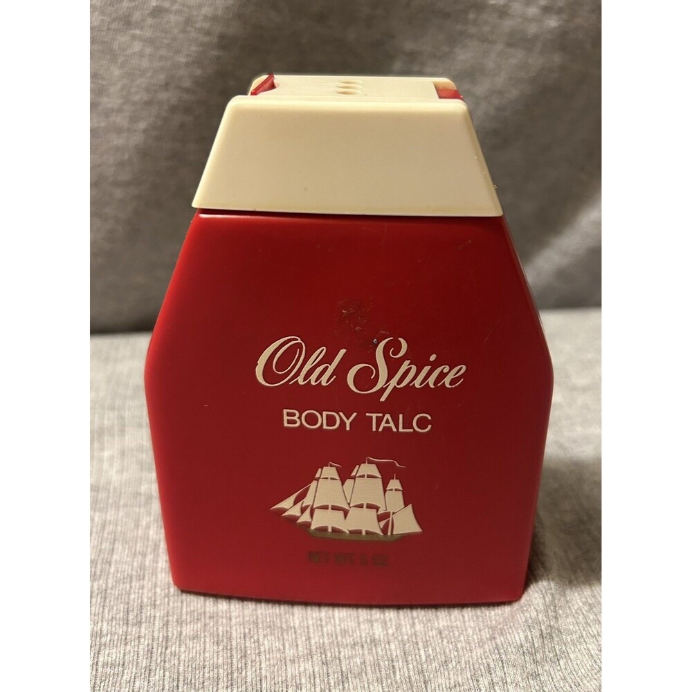 Vintage Old Spice Scented Body Talc Powder 5oz Full Size Mens Made In USA